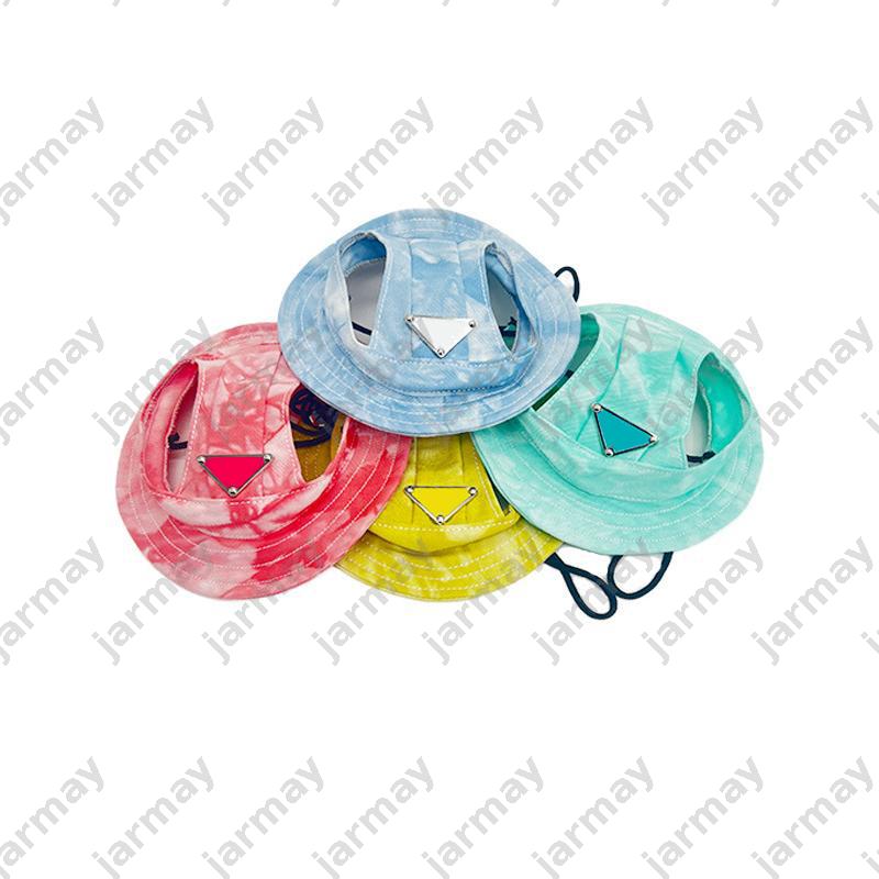 Designer Dog Hat Pet Hat With Ear Holes Pet Round Brim Princess Cap Visor Hats Puppy Cat Sun Hat Bucket Caps Outdoor Sun Protection Dog Bonnet For Dogs