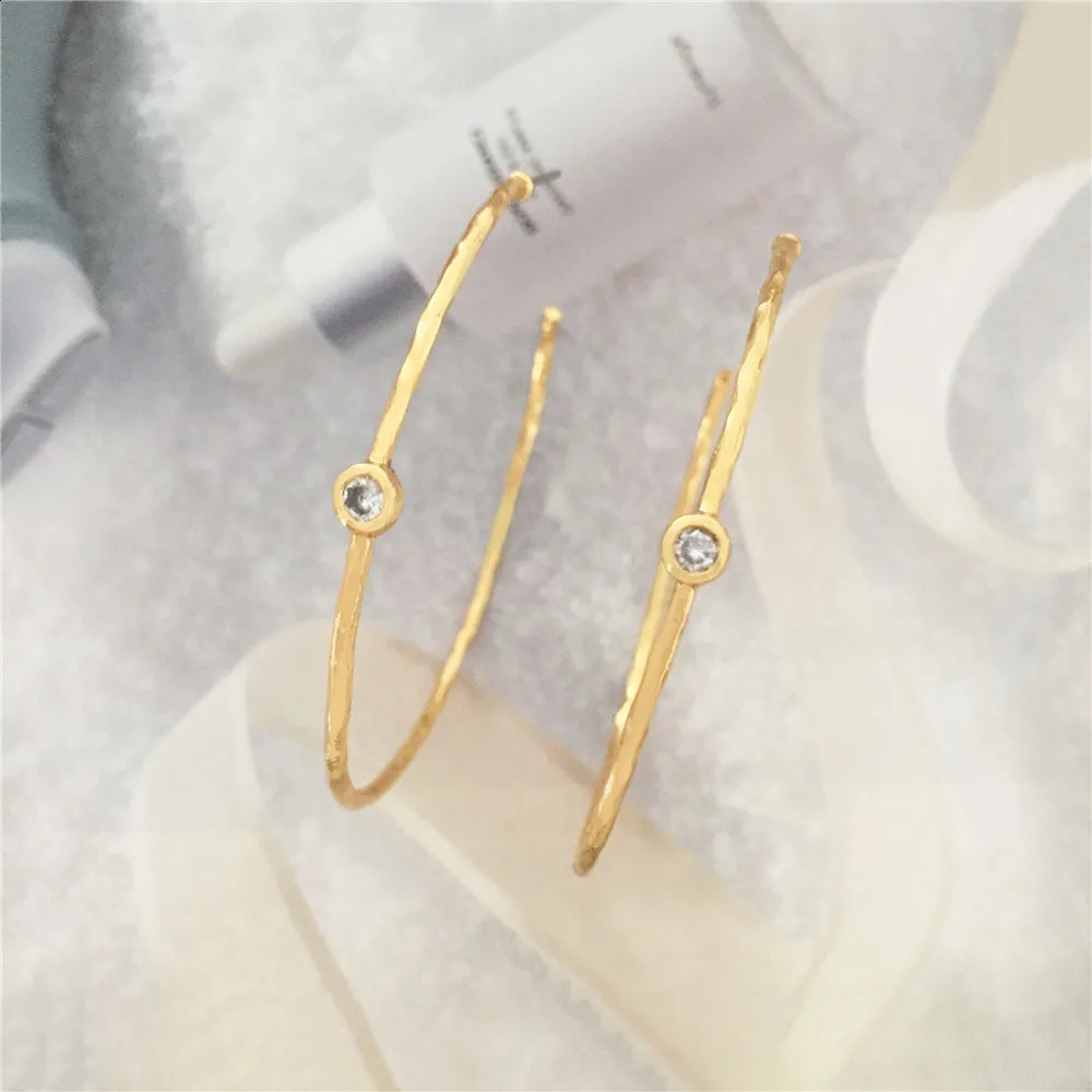18K gold plate ring earrings womens fashionable gold small round ring earrings punk hip-hop jewelry accessories 250409