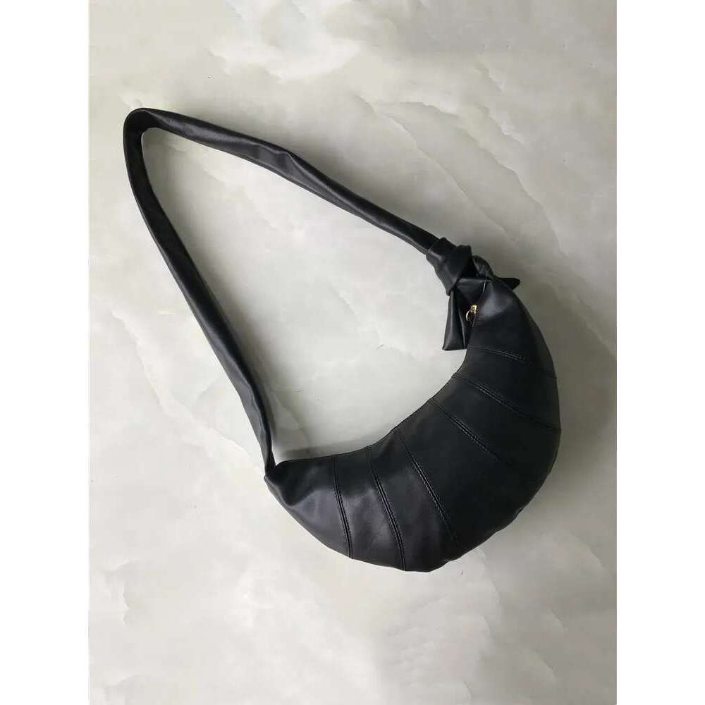 Black Genuine Leather Single Shoulder New Designer Hobos Zipper Casual Crossbody Bags High Street Sg Messenger Bag