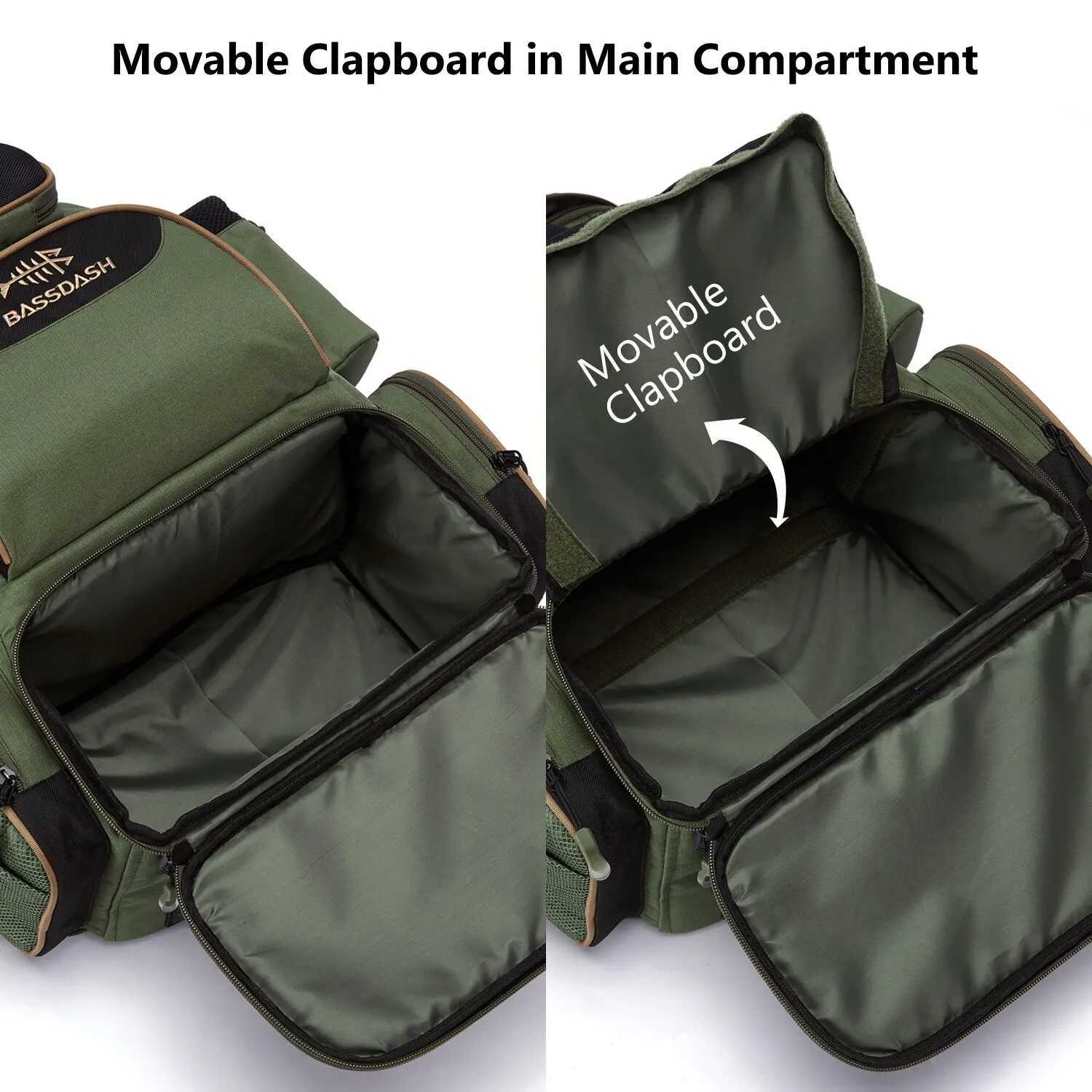 Bassdash Fishing Bag Tackle Backpack Lightweight Tactical Tackle Box Multifunctional Z250411