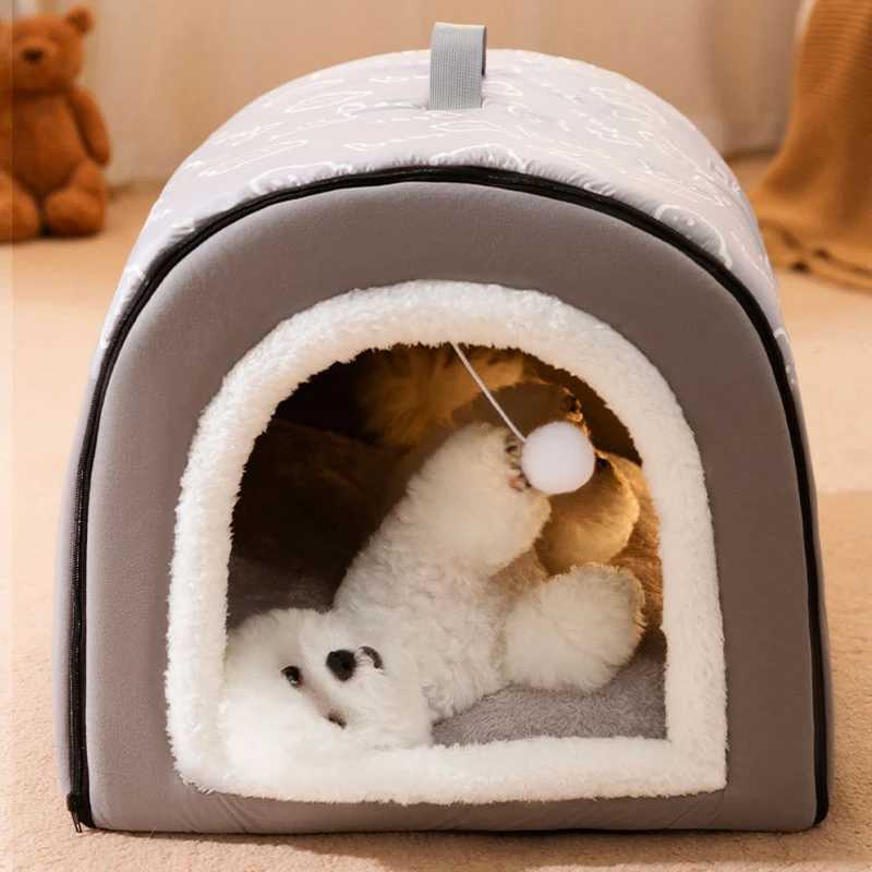 Warm dog house detachable pet bed suitable for small and medium-sized dogs cats soft non slip dogs kennels puppies Nestle pet supplies X250412