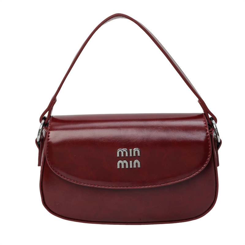 designer bag new trendy letter single-shoulder handbag small and unique design high-end sense small square bag for women