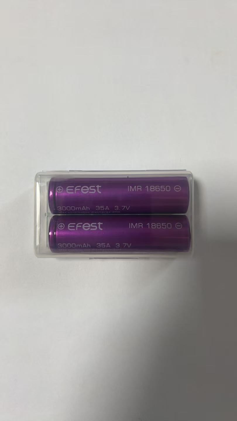 100% High Quality IMR18650 Battery 3000mAh 35A IMR 18650 Lithium 3.7V Li-ion Rechargeable Batteries Cell With Box Purple Flat Top