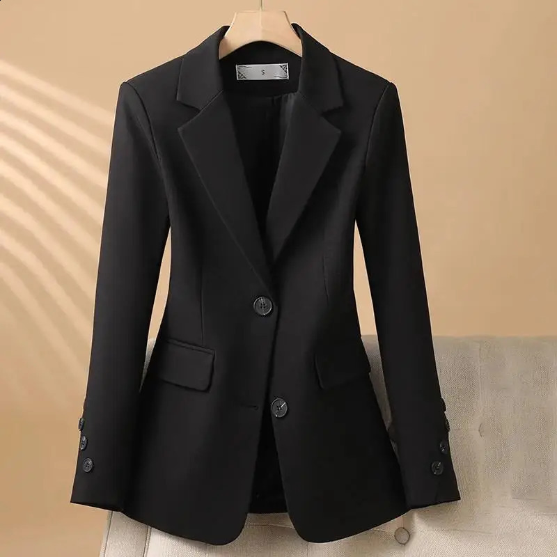 2024 Coat Womens Ultra Thin Single Chest Jacket Office Temperature 250407