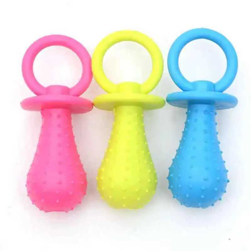 High Quality Pet rubber bite resistant dog teeth cleaning and chewing training toys pet supplies for small dogs T2504012