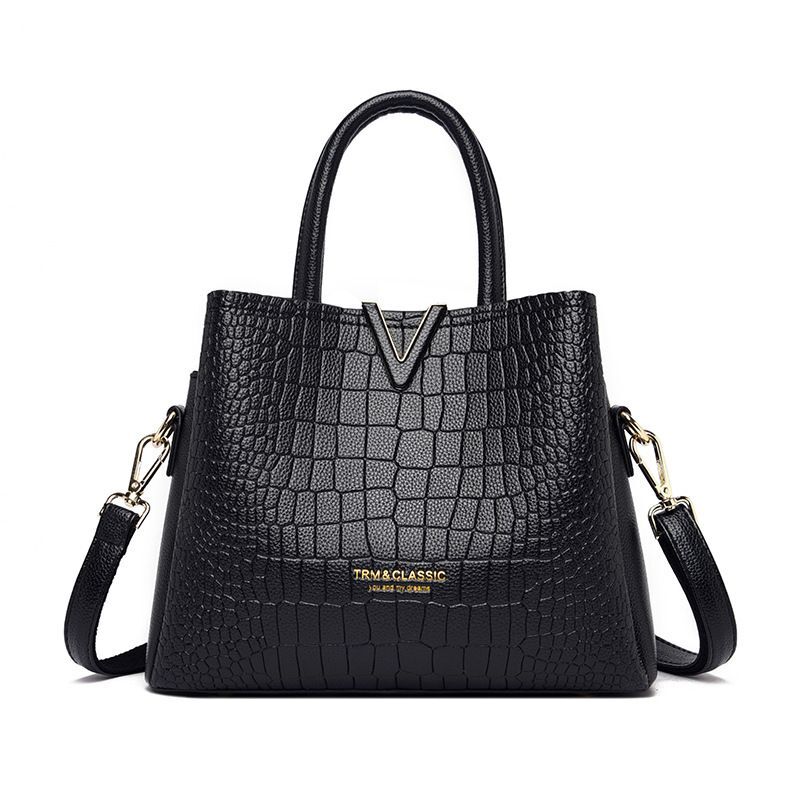 Women's New Style Handheld Simple And Elegant Texture Single Shoulder Diagonal Straddle Bag