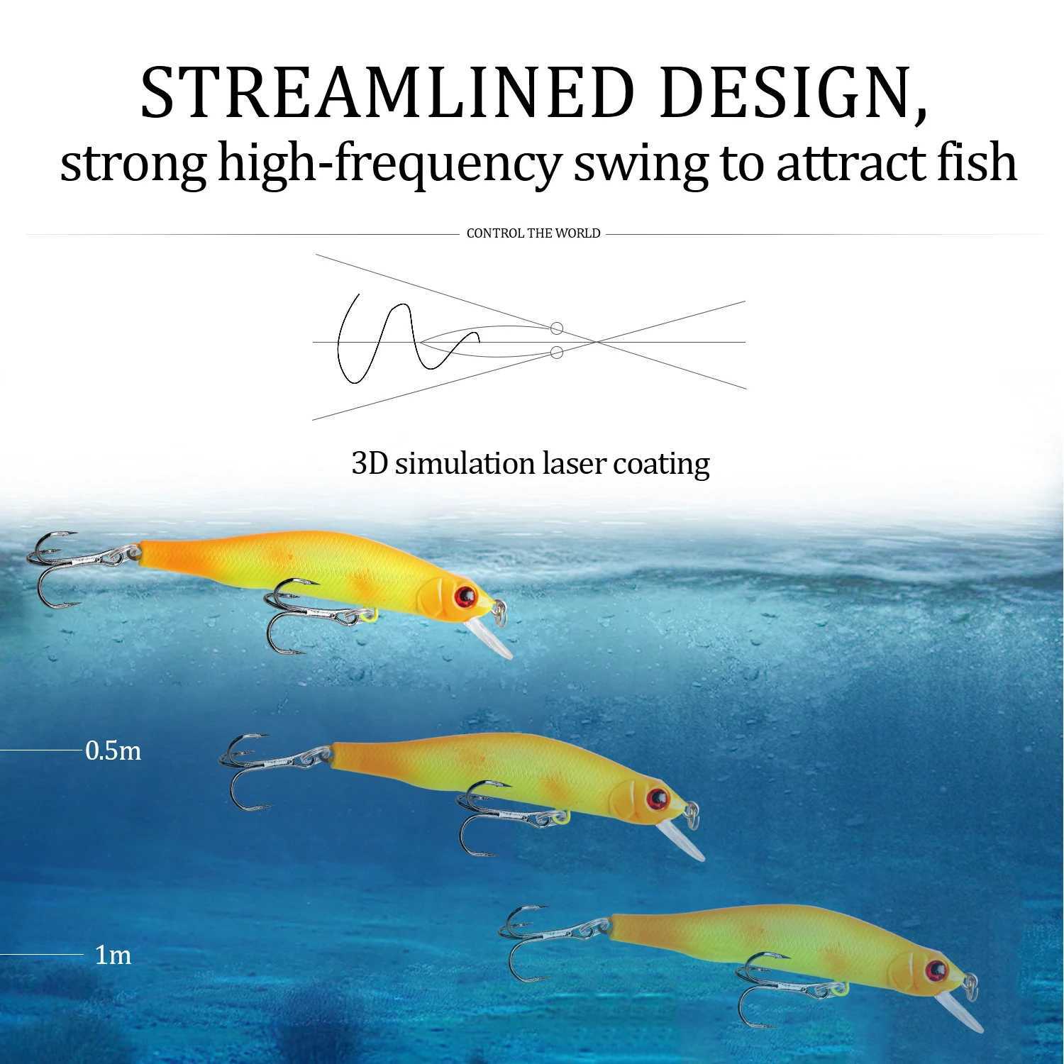 1Pcs Minnow Fishing Lure 90mm 8.4g sinking Far-casting Magnet System Artificial Hard Bait Plastic Wobblers Fishing Tackle Pesca Z250411
