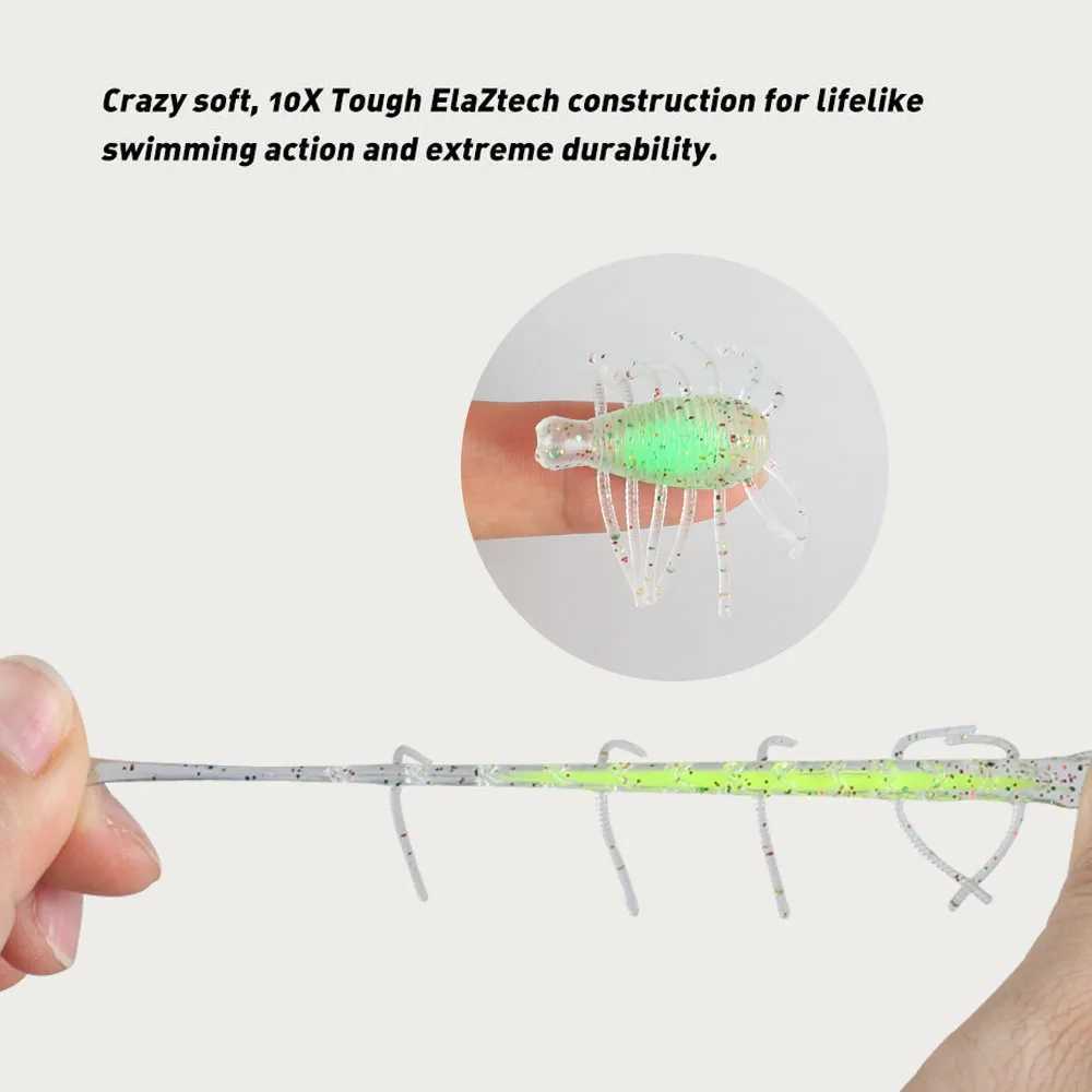 Johncoo Fishing lure floating worm lure 2.7cm 1.28g Small lure for trout Floating insect lure and Ajing fishing lure 20pcs/ box Z250411