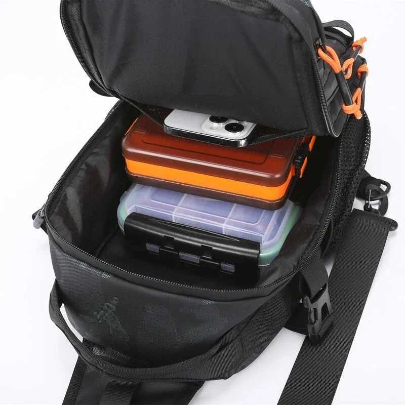 Tactical FIshing Bag Backppack Chest Sling Outdoor FIshing Lure Rod Men Sports Handbags Shoulder Laser Molle Hunting Hiking Bags Z250411