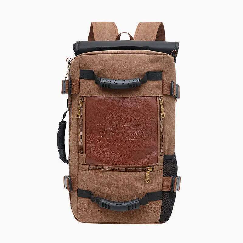 Rucksack Multifunctional Travel Bucket Men Rugzak 4 Colors Canvas College Student School Backpack 2024