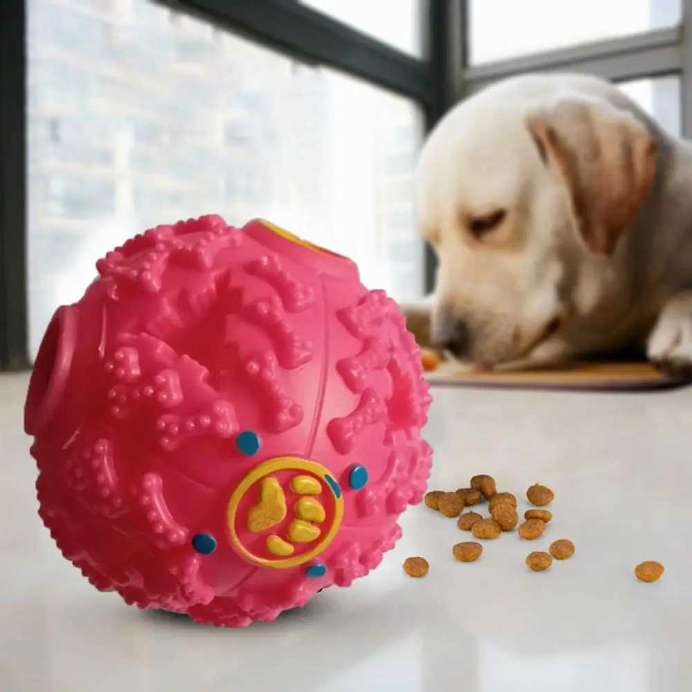 Giggle Sound Dog Ball Pet Chewing Ball Toy is used for aggressive chewers to interact squeeze follicles and dogs to play with the ball for teeth clean