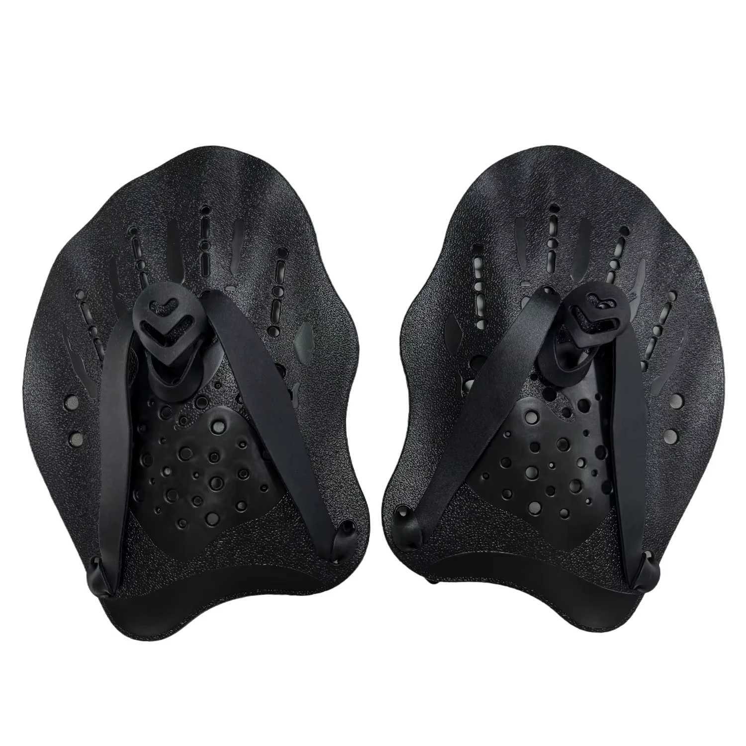 1 pair of swimming training hand turners with adjustable silicone tapeY250412
