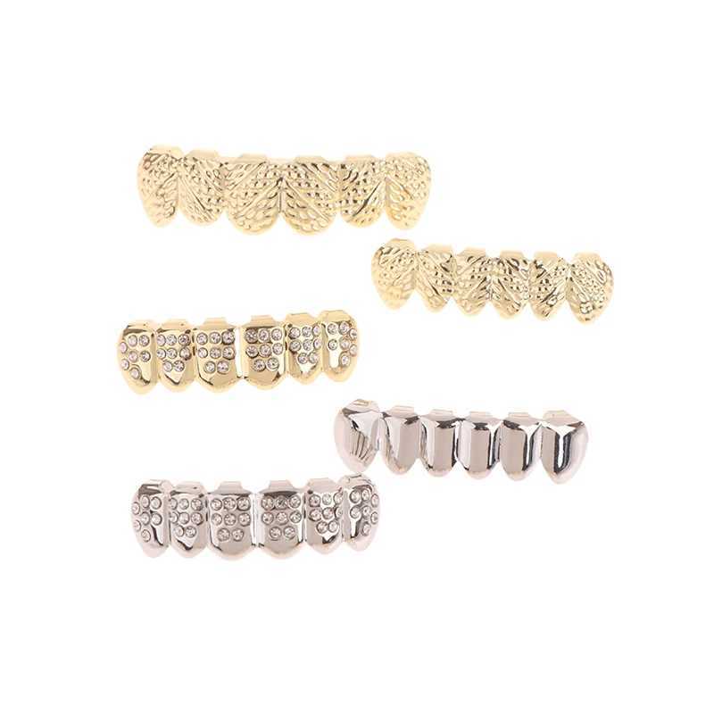 Tooth scrub set suitable for unisex top bottom mouth gold silver tooth scrub tooth cover removable dental fashion jewelry W250412
