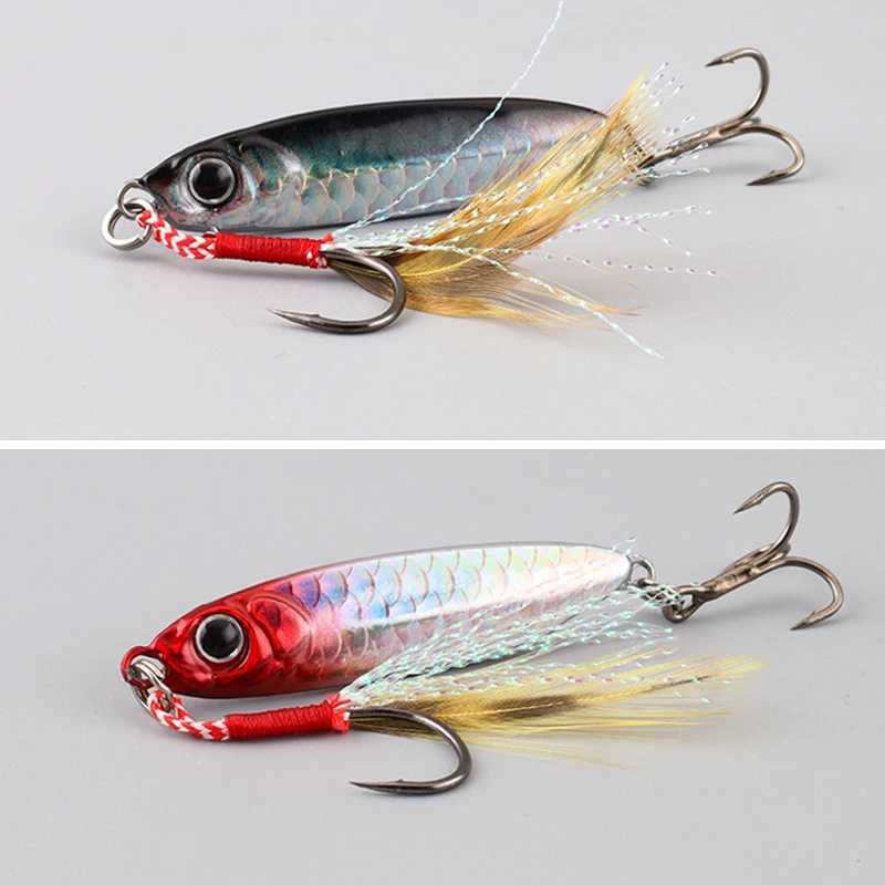 1set Micro Metal Jig 7g 10g 15g 20g 25g 30g Shore Casting Jigging lure Shore Casting Saltwater Fishing lure Bit Artificial Bait Z250411