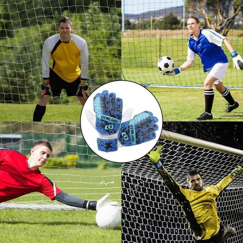 Professional goalkeeper gloves football glove accessories palm training latex football gloves with strong grip size 6-10XJ250412
