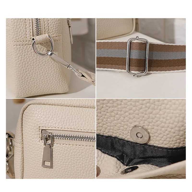 Vento Marea Small Cross Body Bag For Women 2023 New Summer White Sling Purse Soft Pu Leather Wide Shoulder Strap Side Bag CasualT2511112