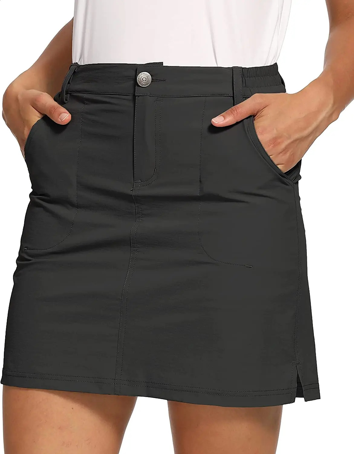 Women Outdoor Skort Golf Skort Skirt UPF 50 Quick Dry Zip Pockets Active Skirts Hiking Tennis Golf Workout Sport Running 250411
