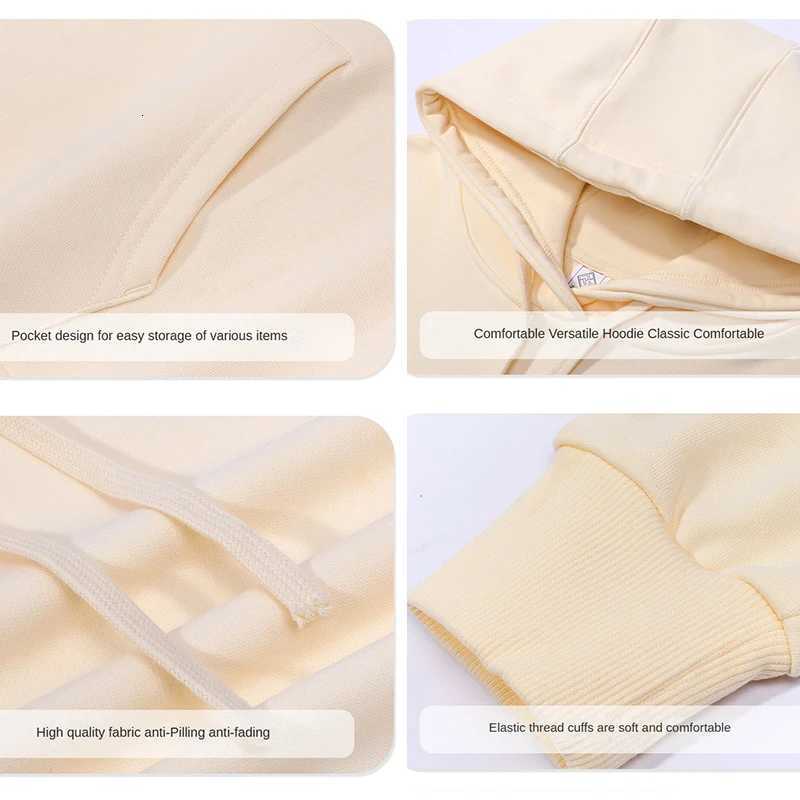 POD customization DIY Hooded Pure Cotton Sweatshirt Retro Loose Hoodie Mens And Womens Sportswear Personalized Custom GiftT251112