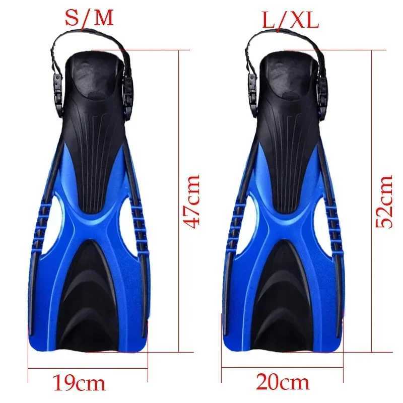 Scuba diving fin open heel flipper with adjustable strap suitable for adult swimming equipmentY250412