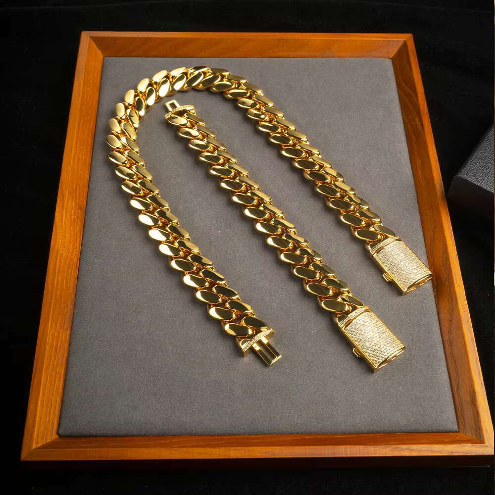 Gold 20mm Miami Cuban Chain Necklace