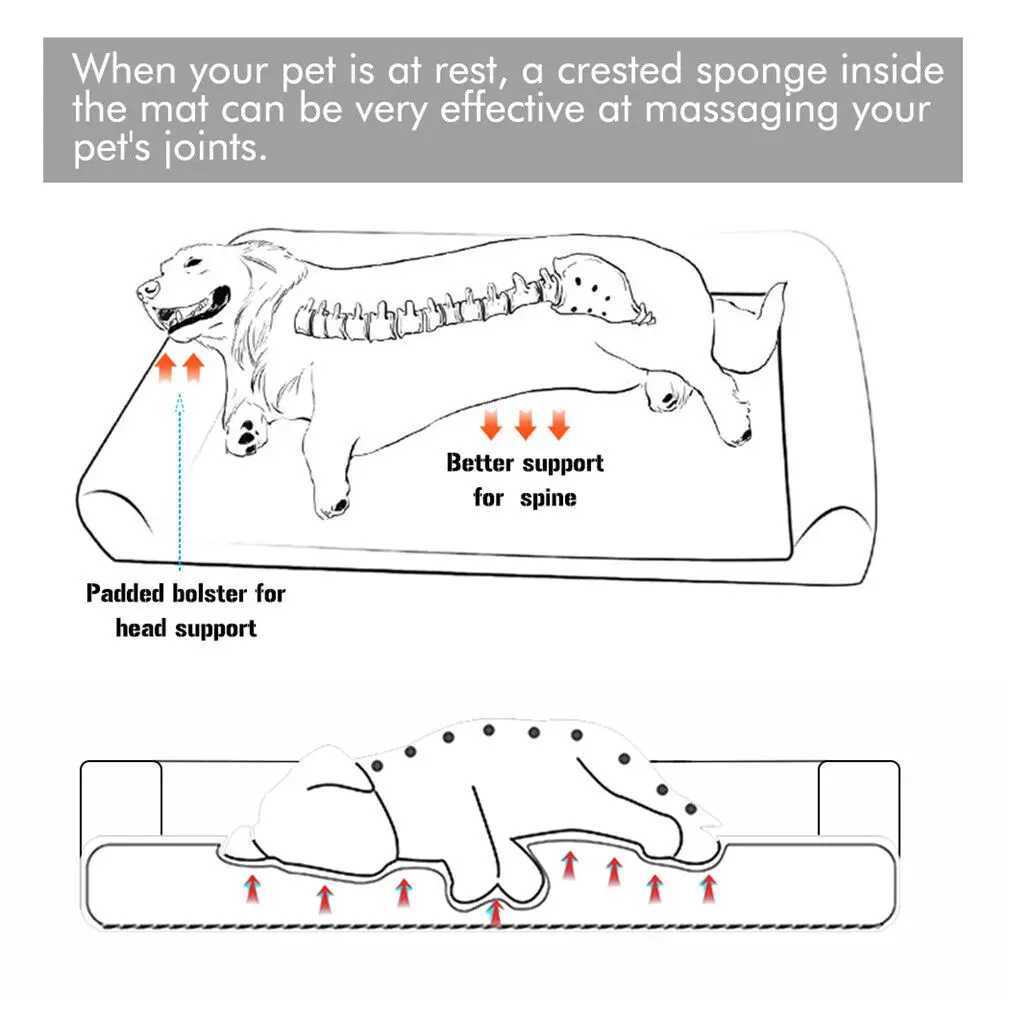 Dog bed super large orthopedic pet cushion sofa sleep mattress with removable washable cover soft sponge foam X250412