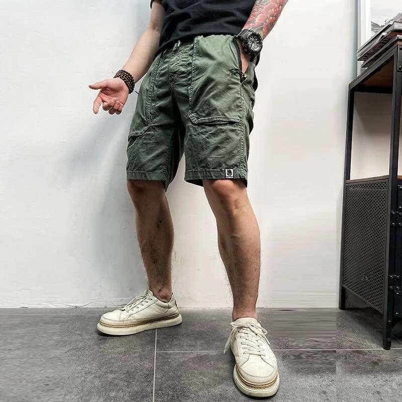 Summer New Casual Classic Multi-pocket Camouflage Cotton Joggers Cargo Men Outwear Fashion Vintage Twill Shorts Male