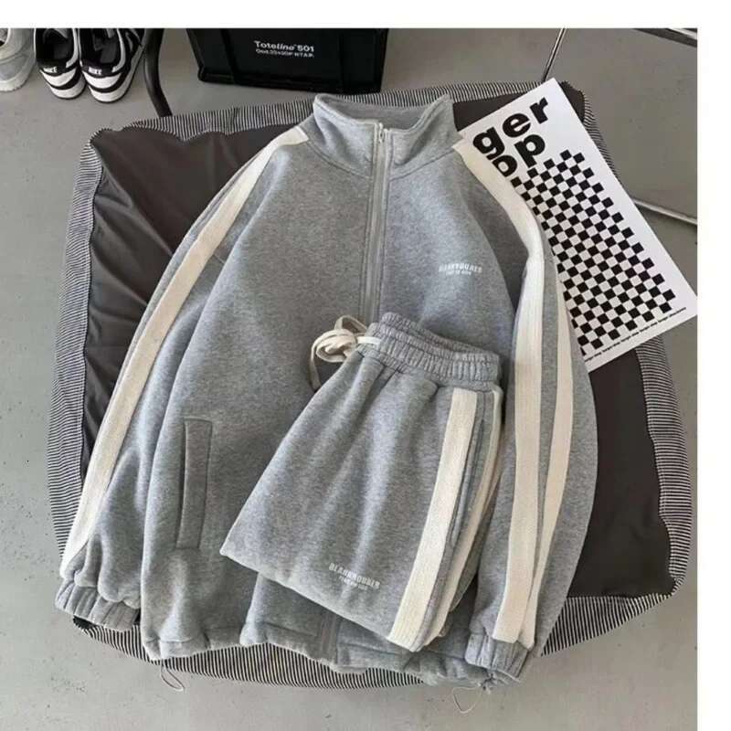 Autumn Sweatshirt Suit High-End Feel Casual Sports Men's Wear Full Set Matching Trendy Male Outfit