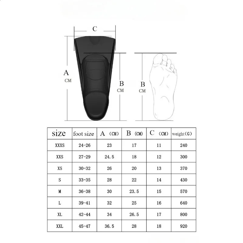 Swimming Training Fins Snorkel Fins Swim Flippers Short Diving Frog Shoes for Adult Children Swimming Flippers 250411