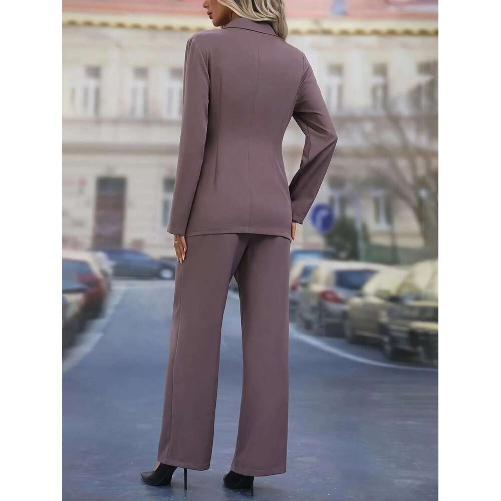 2024 Autumn/Winter Women's Fashion Thickened High End Lace Up Suit And Pants Set Two Pieces