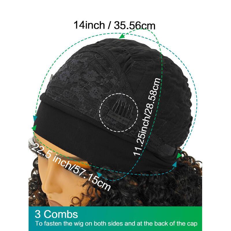 Especially Yours Wig Shoulder-Length Layers Natural Spiral Curls with Full, Bouncy Volume, Comfy Stretch Band/Runway Shades of Black Headband Kinky Cu