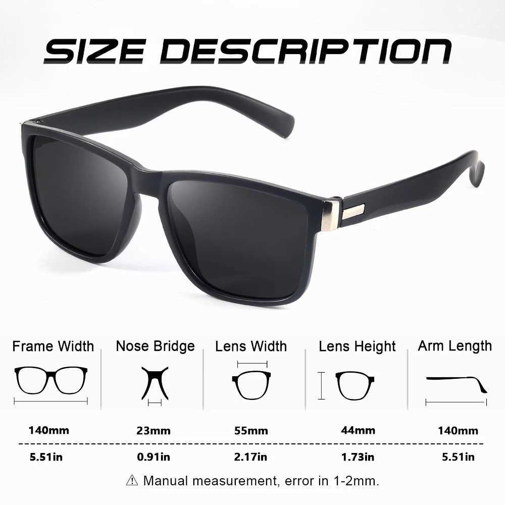 AIMISUV 3 Pieces Fashion Square Unisex Vintage Sunglasses for Men Women Driving Fishing Anti Glare Sun Glasses Male UV400 Z250411
