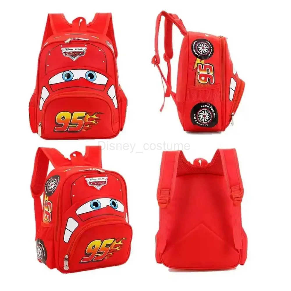 Disney Kindergarten School Bag Cute Childrens Backpack Cartoon Car Backpack Casual Preschool School Bag X250412