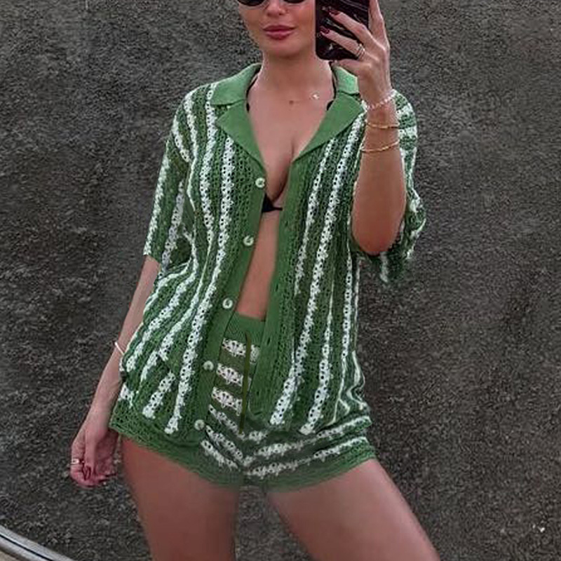 Fall Country Concert Outfit: Womens Holiday Contrasting Stripe Jumpsuit Ensemble---NBL105