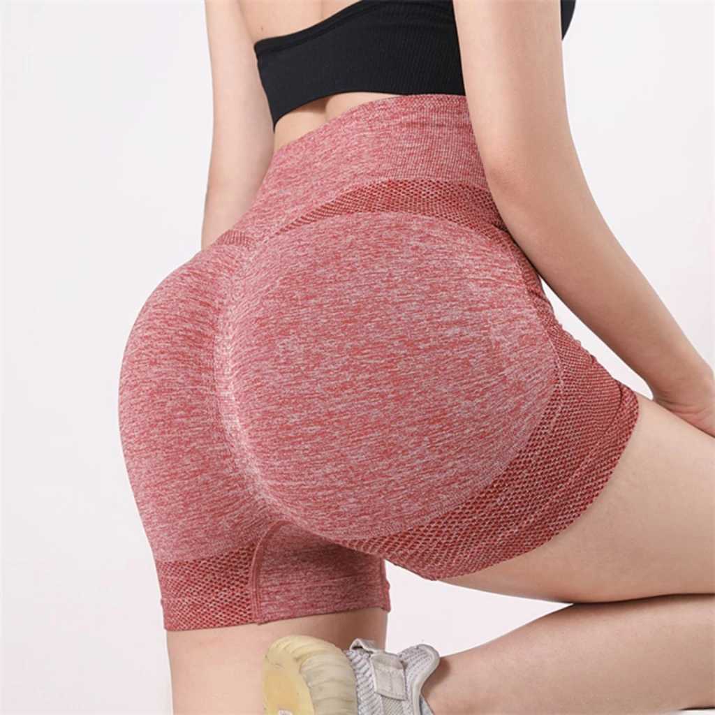 Womens yoga shorts high waisted exercise shorts fitness yoga weightlifting hip fitness womens yoga gym running shorts sportswear Y250412