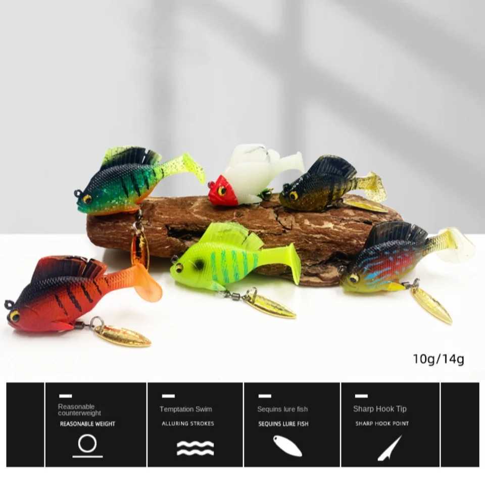 Dark Sleeper Fishing Lures For Perch Soft Plastic Bait Artificial Jig Swimbait Pike Bass Shad Trout Silicone Lure Sea Wobblers Z250411