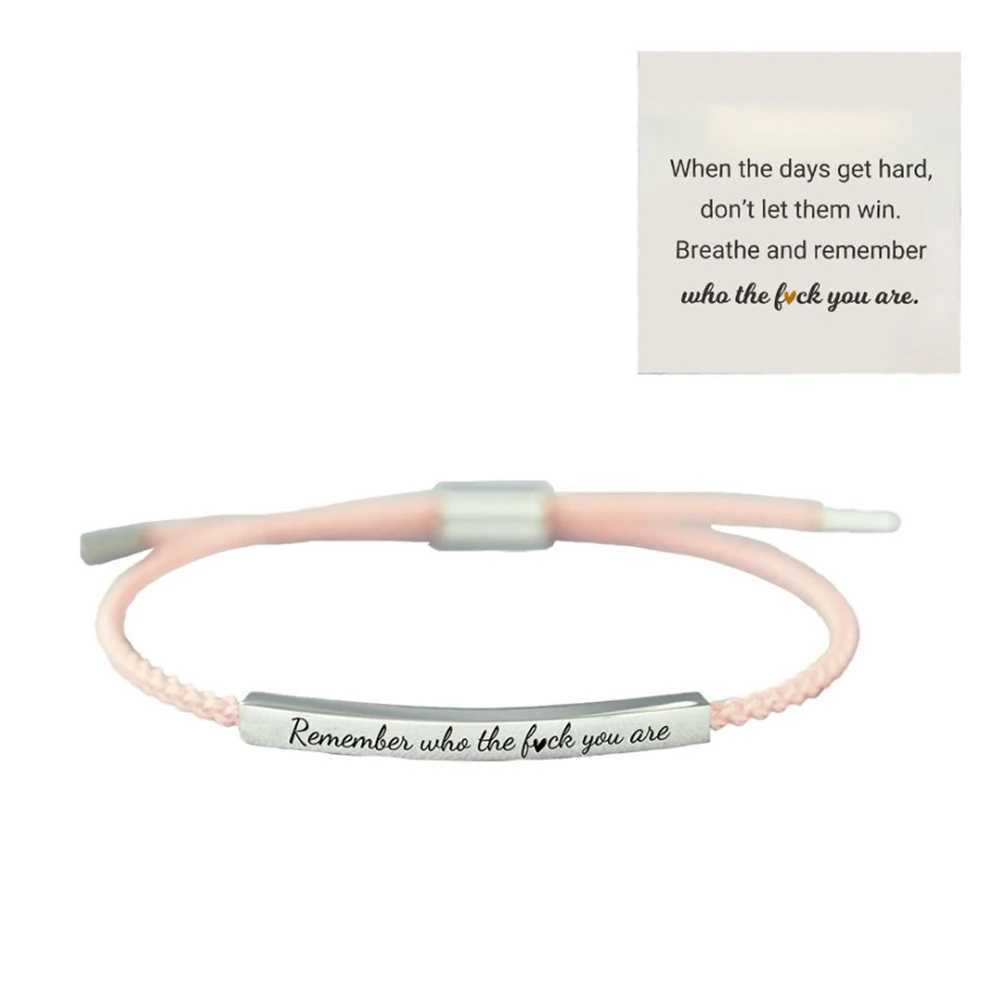 Popular Charms DONT LET THE HARD DAYS WIN Motivational Tube Bracelet for Best Friends Gift Trendy Adjustable Bangles JewelryC250411