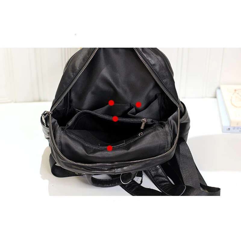 Designer Bag Ipinee Backpack Women Cow Backpacks For Girls Genuine Leather School Bags Casual Knapsack Large Travel Bag