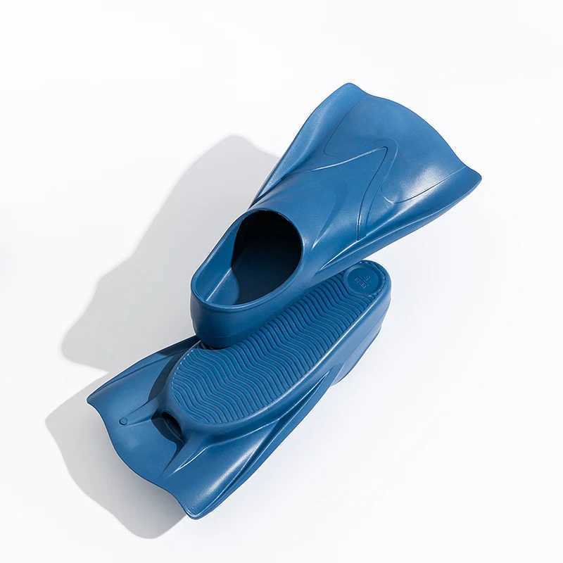 Inflatable Fin Swimming Flip Short Diving Frog Shoes Duck Net Adjustable Silicone Travel Size Open High Heels Adult Female ChildrenY250412H