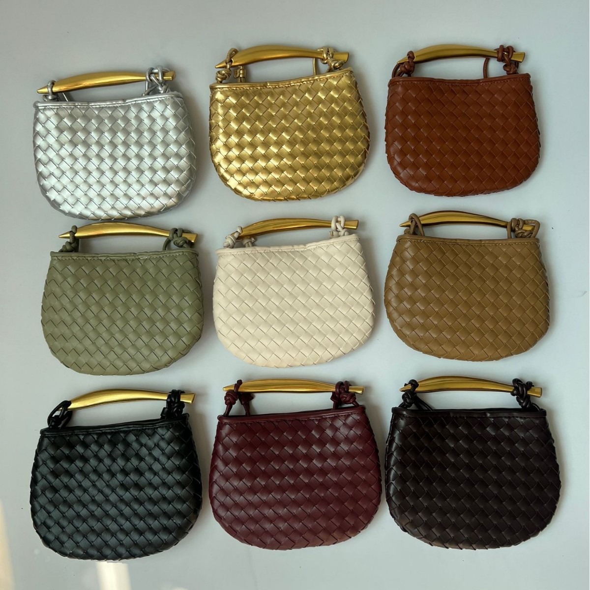 Mini Woven Sardine Bag With Trendy Single Shoulder Cross-Body Bag Texture Stylish Metal Handbag 2025