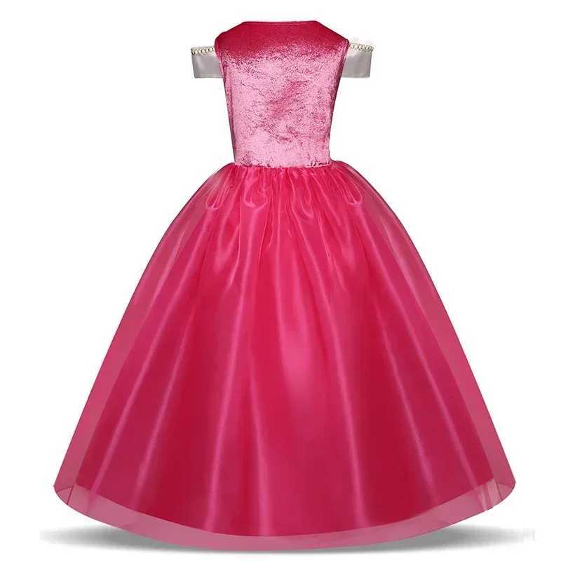 Disney Girl Sleeping Beauty Aurora cosplay costume pink birthday carnival party costume childrens Christmas costumeXJ250411