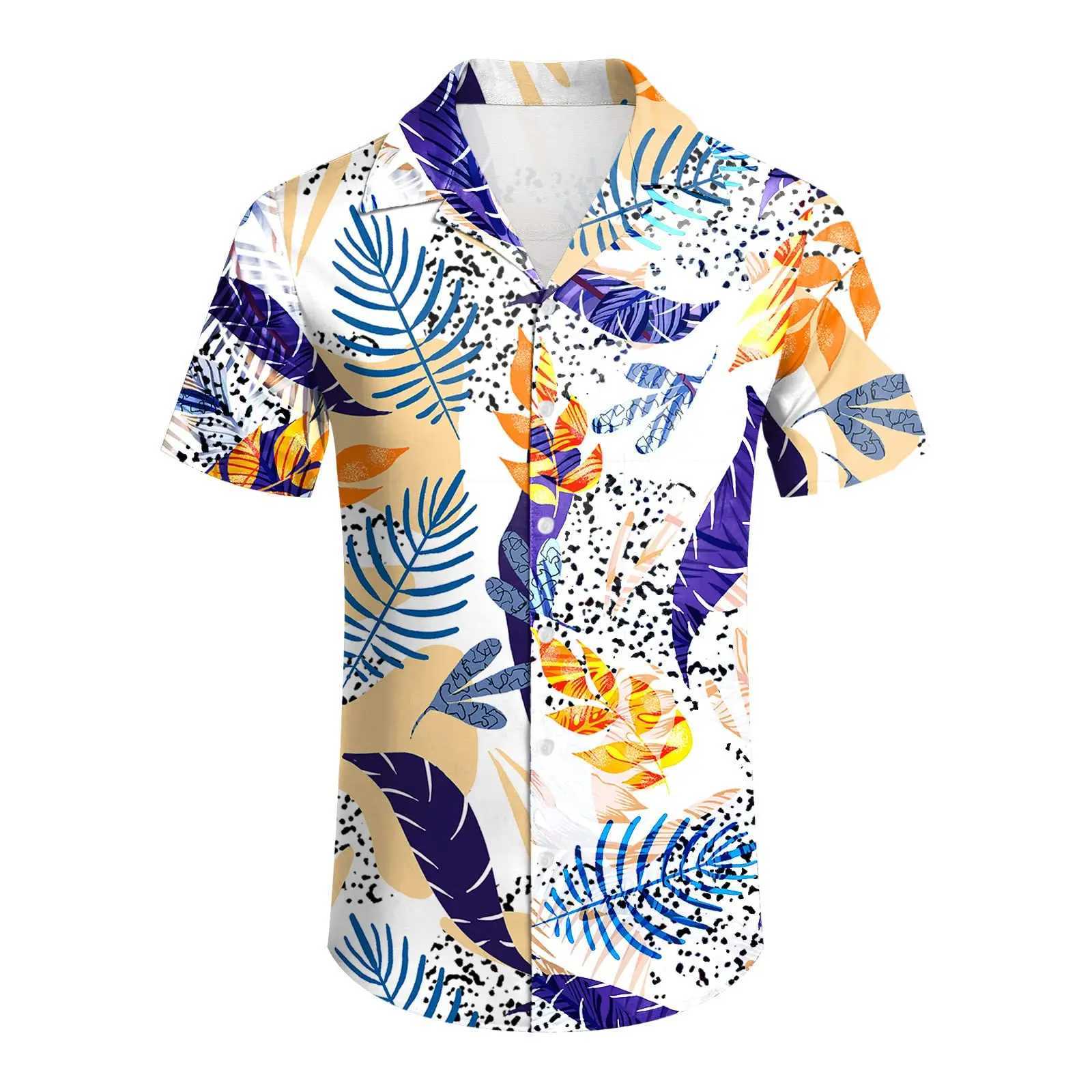 Summer mens shirt set retro simple striped beach short sleeved casual collar shirt oversized beach shorts Hawaiian suit clothingXJ250412