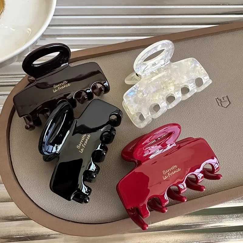 5.5cm long acetate fiber hair clip red hair clip suitable for girls and women as hair accessories Korean new fashion Y2504012