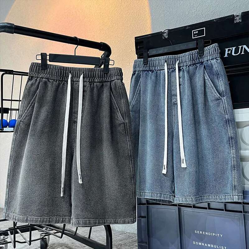 Summer New Men Solid Color Casual Shorts Sport Basketball Short Pants Classic Fit Drawstring Workout