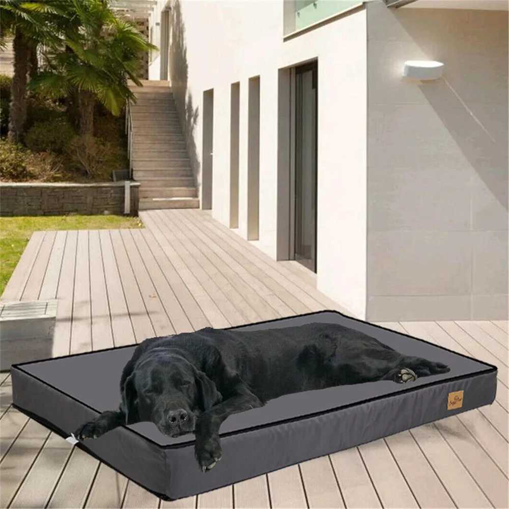 Large orthodontic dog bed waterproof pad Pet pad 2-in-1 pet dog Flat noodles box bed indoor and outdoor with removable and washable cover X250412