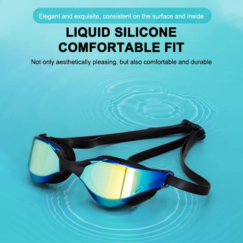 High Definition Waterproof And Anti Fog Adult Swimming Goggles Professional And Comfortable Electroplated Swimming Goggles 250411