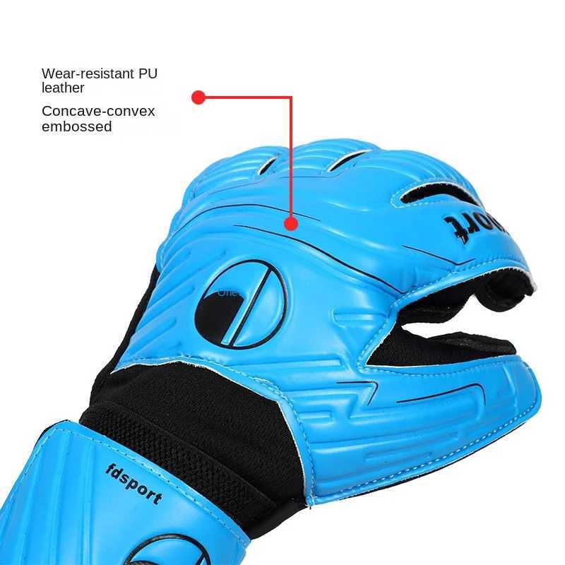High quality childrens mens goalkeeper gloves thick latex soccer finger protection gloves soccer goalkeeper kitXJ250412
