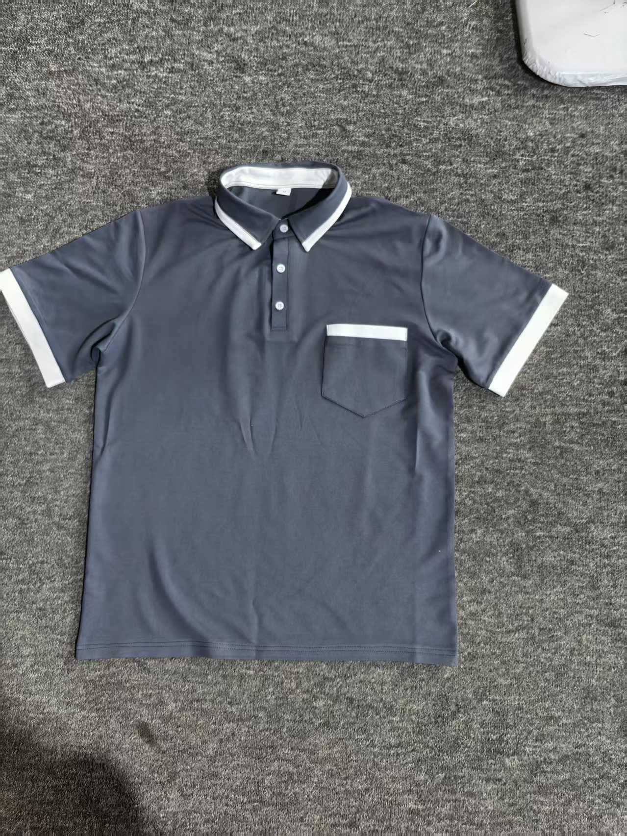 New Arrival Summer High Quality Vintage Polo Shirt Casual Polo Shirts Men's Short Sleeve Polos black white