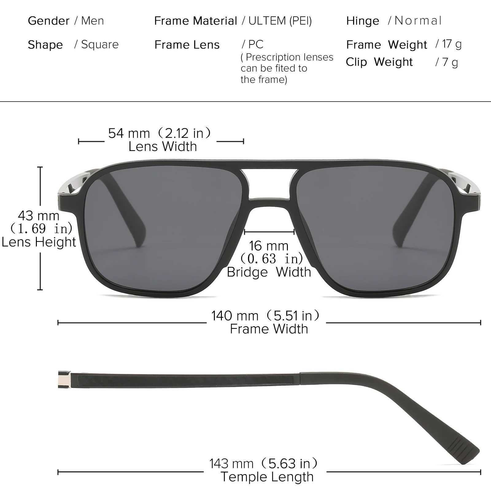Polarized Magnet Clip on Sunglasses Men Prescription Optical Sun Glasses For Men UV400 Driving Pilot Myopia Glasses Male Brand Z250411