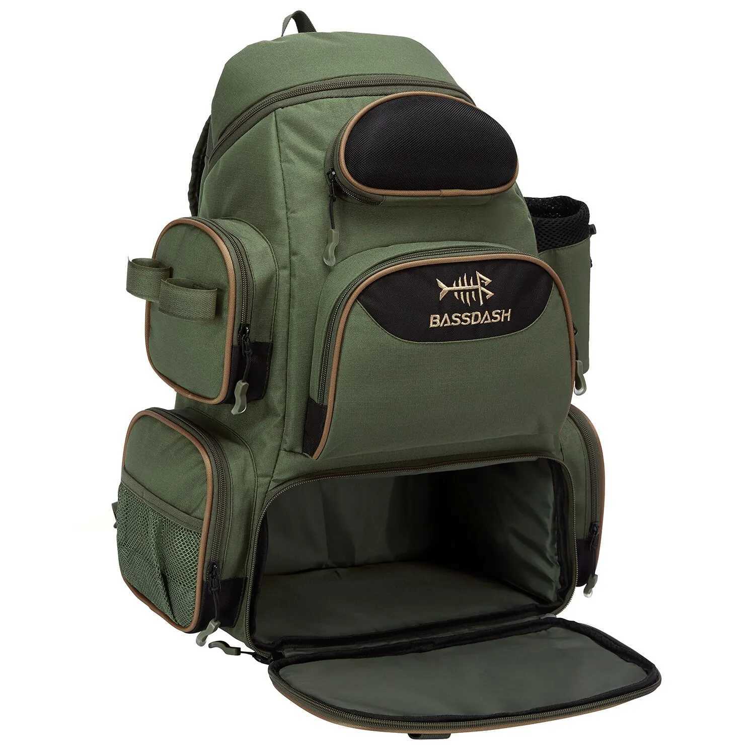 Bassdash Fishing Bag Tackle Backpack Lightweight Tactical Tackle Box Multifunctional Z250411