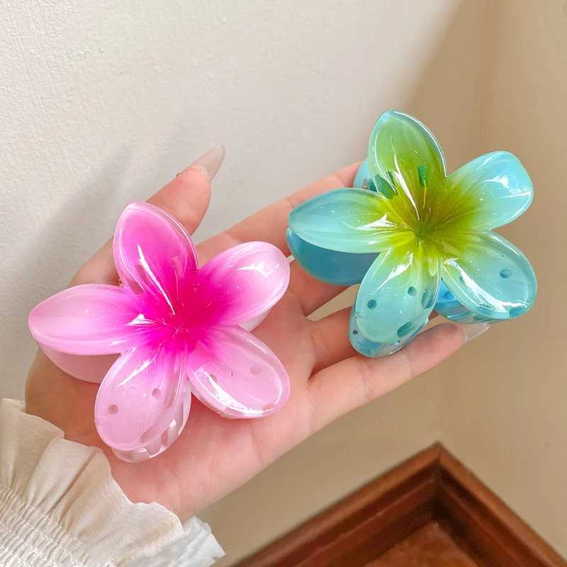 2/4 fashionable womens flower hair clip vacation Bohemian egg flower shark clip bucket girl hair accessories Y2504012